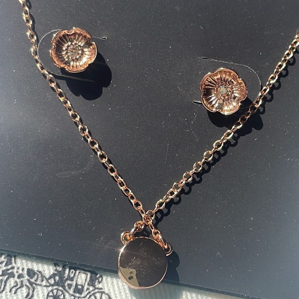 Coach New York Necklace & Earrings Set - Picture 4 of 6